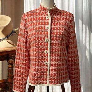 The Michael Collection Wool Nordic Ski Lodge Austrian Folk Jacket Size XL